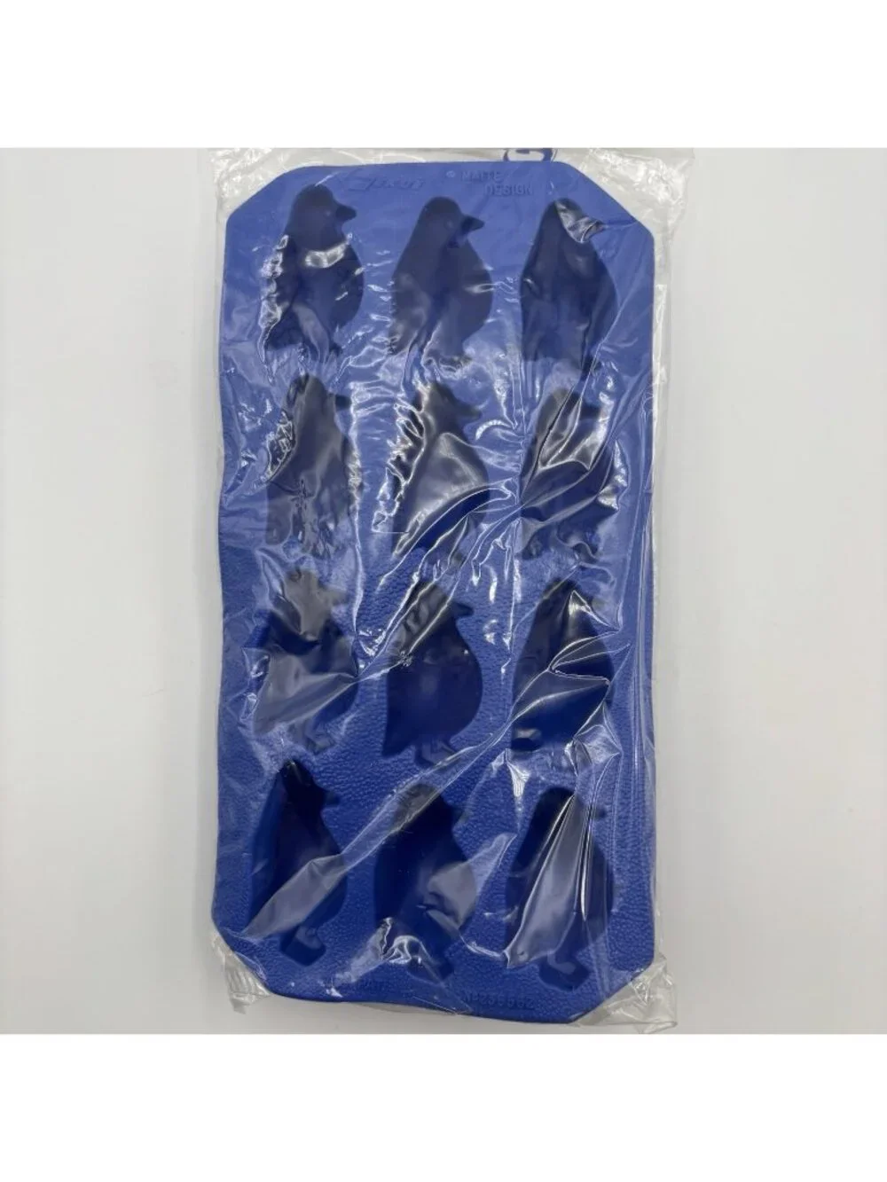 Lekué Penguin Shape Blue Silicone Ice Cube Tray Mold Flexible Made in Spain